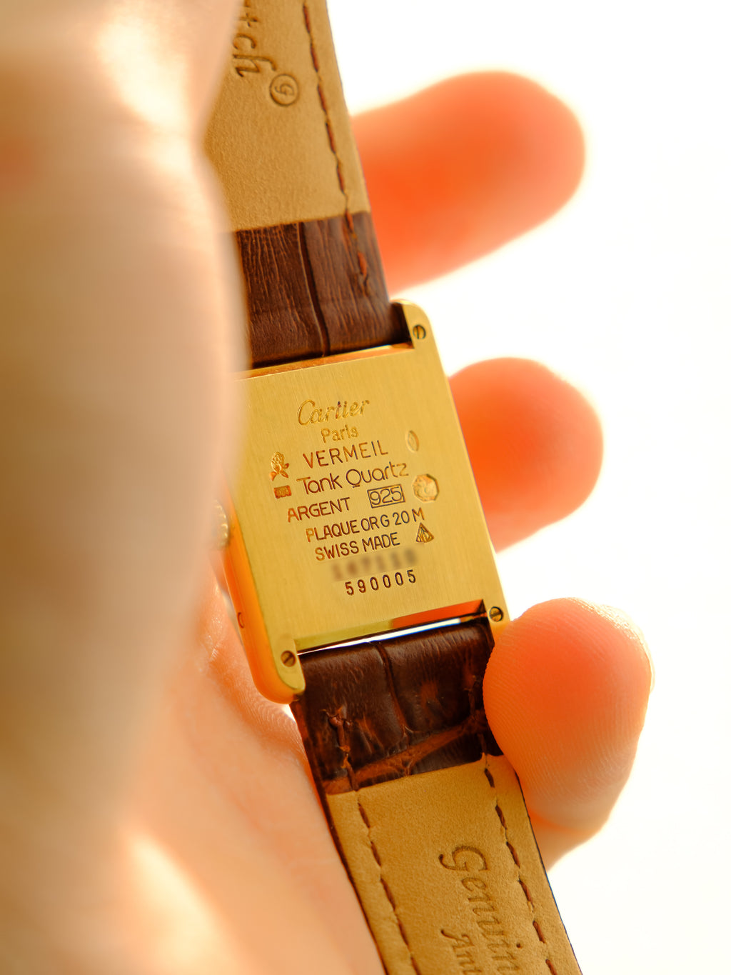 [RESERVED] Cartier Tank Vermeil ref. 590005